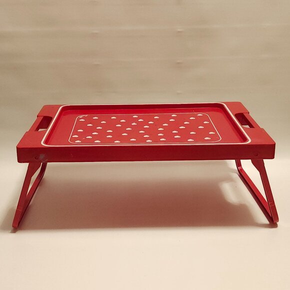 Vintage Bed Tray 1970s Hearts Made in Italy by Lavatelli Turin Red White Romance - Picture 2 of 10